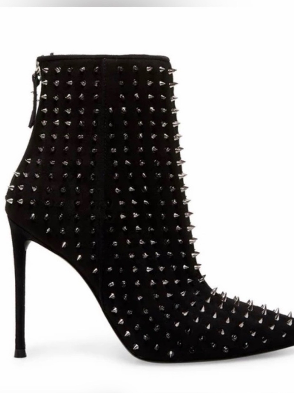 Steve Madden virtous Black Studded Pointed Toe Women's Booties 8.5